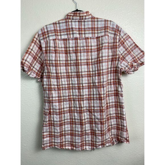 ALESBURY Linen Blend Short sleeve button up Shirt Men Size Large Pockets Western - Picture 2 of 12